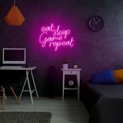 Aplica de Perete Neon eat sleep game repeat foto