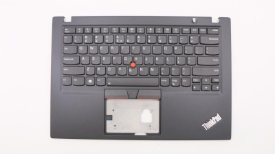 Carcasa superioara cu tastatura palmrest Laptop, Lenovo, ThinkPad T490S Type 80NX, 80NY, 02HM282, 02HM318, cu iluminare, layout US foto