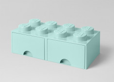 CUTIE DEPOZITARE LEGO 2X4 CU SERTARE, AQUA (40061742) foto