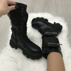Ghete bocanci dama negre cu buzunare marime 40+CADOU foto