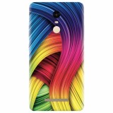 Husa silicon pentru Xiaomi Remdi Note 3, Curly Colorful Rainbow Lines Illustration