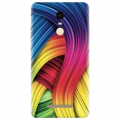 Husa silicon pentru Xiaomi Remdi Note 3, Curly Colorful Rainbow Lines Illustration foto
