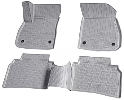 Set de 5 covorase gri cauciuc 3D stil tavita premium pentru Opel Insignia B din 2017 foto