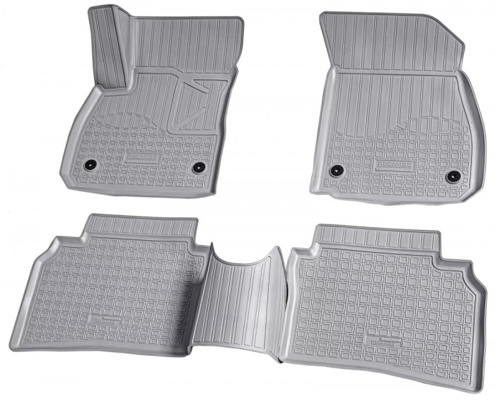 Set de 5 covorase gri cauciuc 3D stil tavita premium pentru Opel Insignia B din 2017