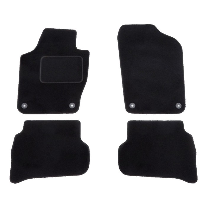Set covorase auto mocheta Velor VW POLO (6R), 08.2009-12.2017, negru,