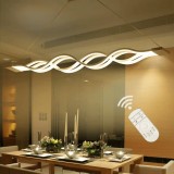 Lustra LED moderna, culoare alb, 152W, dimabila, lumina rece/calda/neutra, inaltime reglabila