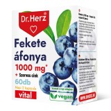 Capsule extract de afine negre 500 mg + zinc organic Dr Herz 60 buc