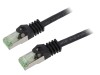 Patch Cord Goobay S/FTP Cat 8.1, Negru, 1m, Cablu Cupru, Dublu Ecranat, RJ45