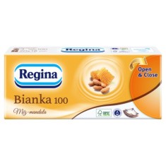 Pachet 100 de Servetele Batiste, Regina Bianka, 3 Straturi, Miere si Migdale, Albe, Igiena, Servetele Batiste, Servetele Albe, Servetele Batiste cu 3 foto