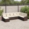 vidaXL Set de canapele pentru grădină 8 pcs Maro Rattan poli 3346838
