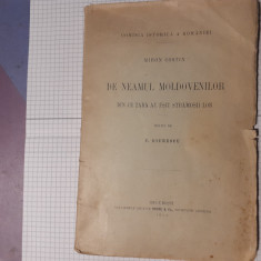 DE NEAMUL MOLDOVENILOR.MIRON COSTIN.EDITIE DE C.GIURESCU.1914.