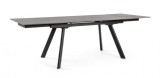 Cumpara ieftin Masa extensibila otel negru portelan gri Jarkko 160/240x90x75 cm