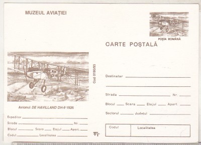 bnk cp Muzeul aviatiei - Avion De Havilland DH-9 1926 - mf foto
