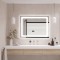 Oglinda baie Casoli 60x90x3,5cm LED argintiu [pro.tec] HausGarden Leisure