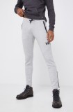 Helly Hansen Pantaloni bărbați, culoarea gri, material neted