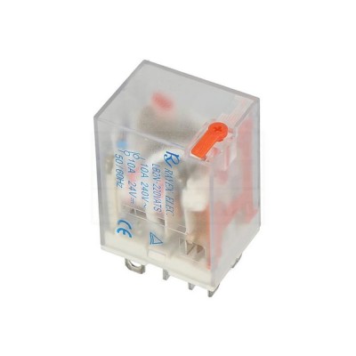 Releu 230Vac 2c 10A LB2 LED 4.8mm tata foto
