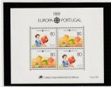 Portugalia 1989-Europa CEPT,bloc 2 serii,MNH,Mi.Bl.64, Organizatii internationale, Nestampilat