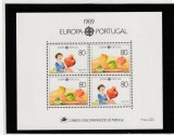 Portugalia 1989-Europa CEPT,bloc 2 serii,MNH,Mi.Bl.64, Organizatii internationale, Nestampilat