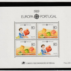 Portugalia 1989-Europa CEPT,bloc 2 serii,MNH,Mi.Bl.64