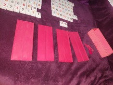 joc Remi/Rummy PLASTIC Vechi din perioada comunista,Stare foto,INCOMPLET,T.GRAT