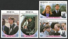 Bequia 1986 Mi 191/194 MNH - Nunta printului Andrew foto