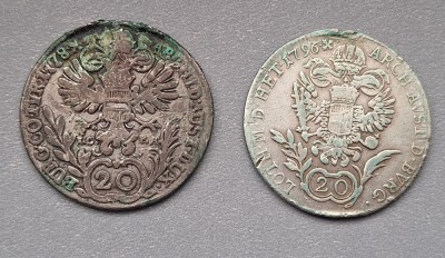 20 kreuzer 1778, 1796, argint foto