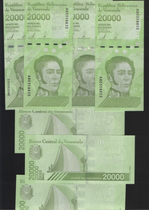 Venezuela 20000 20.000 bolivari bolivares 2019 unc pret pe bucata