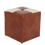 TABURET COOL - IMITATIE PIELE - CONIAC/DIVERSE CULORI - Roz 21896