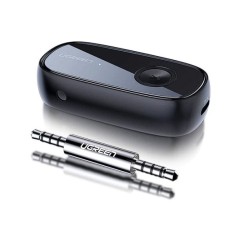 ADAPTOR Bluetooth Jack 3.5 Ugreen, &quot;CM279&quot; acumulator inclus, microfon inclus, convertor audio wireless cu APTX, versiune bluetooth 5.0, negru &quot;70304&quot;