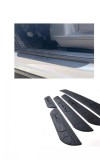 Protectii Praguri Interior Universale V-Design ALM, Negru Mat, Set 4 Bucati, Ornamente Auto