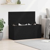 Ladă depozitare cu capac, stejar negru 100x42x46 cm lemn