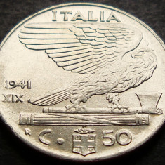 Moneda istorica 50 CENTESIMI - ITALIA FASCISTA, anul 1941 * cod 1599