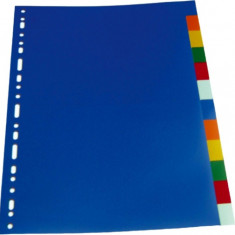 Separatoare Plastic Color, A4, 120 Microni, 10 Culori/set, Optima