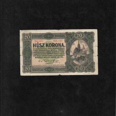 Ungaria 20 korona 1920 seria458141 uzata