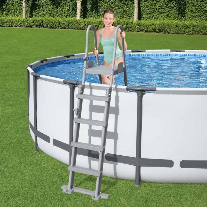 Bestway Scară de siguranță piscină cu 4 trepte Flowclear, 132 cm 93325