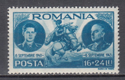 ROMANIA 1943 LP 155 I REGELE MIHAI I - 3 ANI DE DOMNIE MNH foto