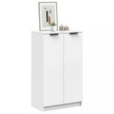 VidaXL Dulap pentru &icirc;ncălțăminte alb 59x35x100 cm lemn prelucrat