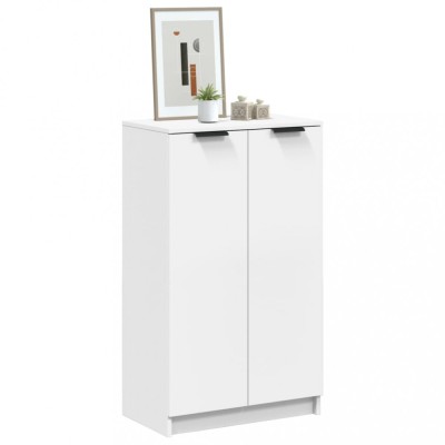 vidaXL Dulap pentru &amp;icirc;ncălțăminte alb 59x35x100,5 cm lemn prelucrat foto