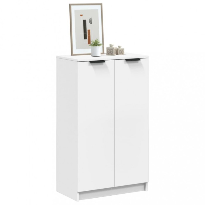 vidaXL Dulap pentru &icirc;ncălțăminte alb 59x35x100,5 cm lemn prelucrat