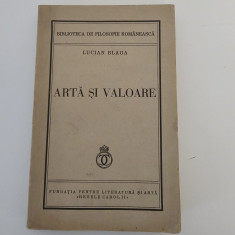 Carte veche 1939 Lucian Blaga Arta si valoare