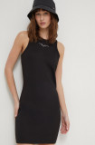 Tommy Jeans rochie culoarea negru, mini, mulată DW0DW17934