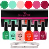 Cumpara ieftin Set 6 Oje Semipermanente BELLA SensoPRO Milano, Glossy Fantasy