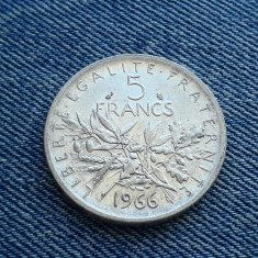 1j - 5 Francs 1966 Franta / franci argint