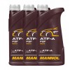 Pachet 3 litri Ulei Mineral MANNOL ATF-A PSF - Universal, pentru Servo si Transmisii Automate (GM Specificatie)