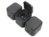 Conector alimentare AC 2P+PE 250VAC 16A gri - Abex