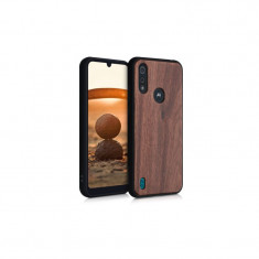 Husa pentru Motorola Moto E6s (2020), Lemn, Maro, 52179.18 foto
