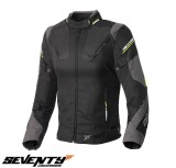 Geaca (jacheta) femei pentru scuter - motocicleta Racing Seventy vara/iarna model SD-JR71 culoare: negru/gralben fluor Negru/galben fluor XL