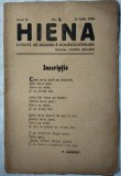 Cumpara ieftin HIENA: REVISTA DE POLEMICA POLITICA-LITERARA (anul 2 nr. 5 / 18 iulie 1920) [texte de TUDOR ARGHEZI/PAMFIL SEICARU/GIB MIHAESCU/ION DARIE/C. ROBUL+]