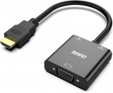 Cumpara ieftin Adaptor HDMI(Tata) la VGA(mama) cu mufe audio si alimentare 5V