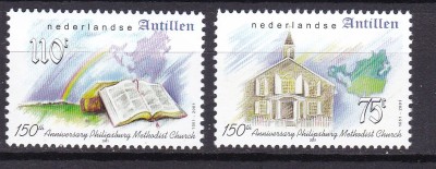 Antile 2001 aniversare biserica MI 1121-22 MNH foto